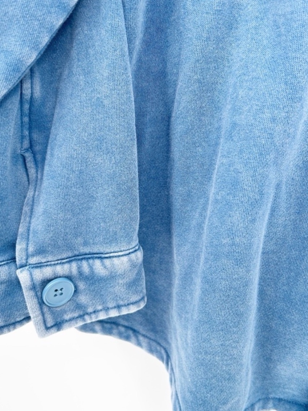 Old Navy Faded Light Blue Button-Up Jacket shirt - Picture 4 of 10